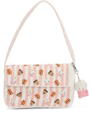 Beaded “Whats up buttercup” shoulder bag